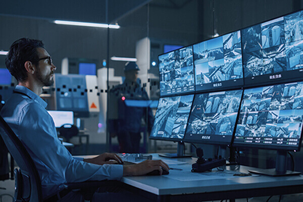 a man managing organization operations with vms