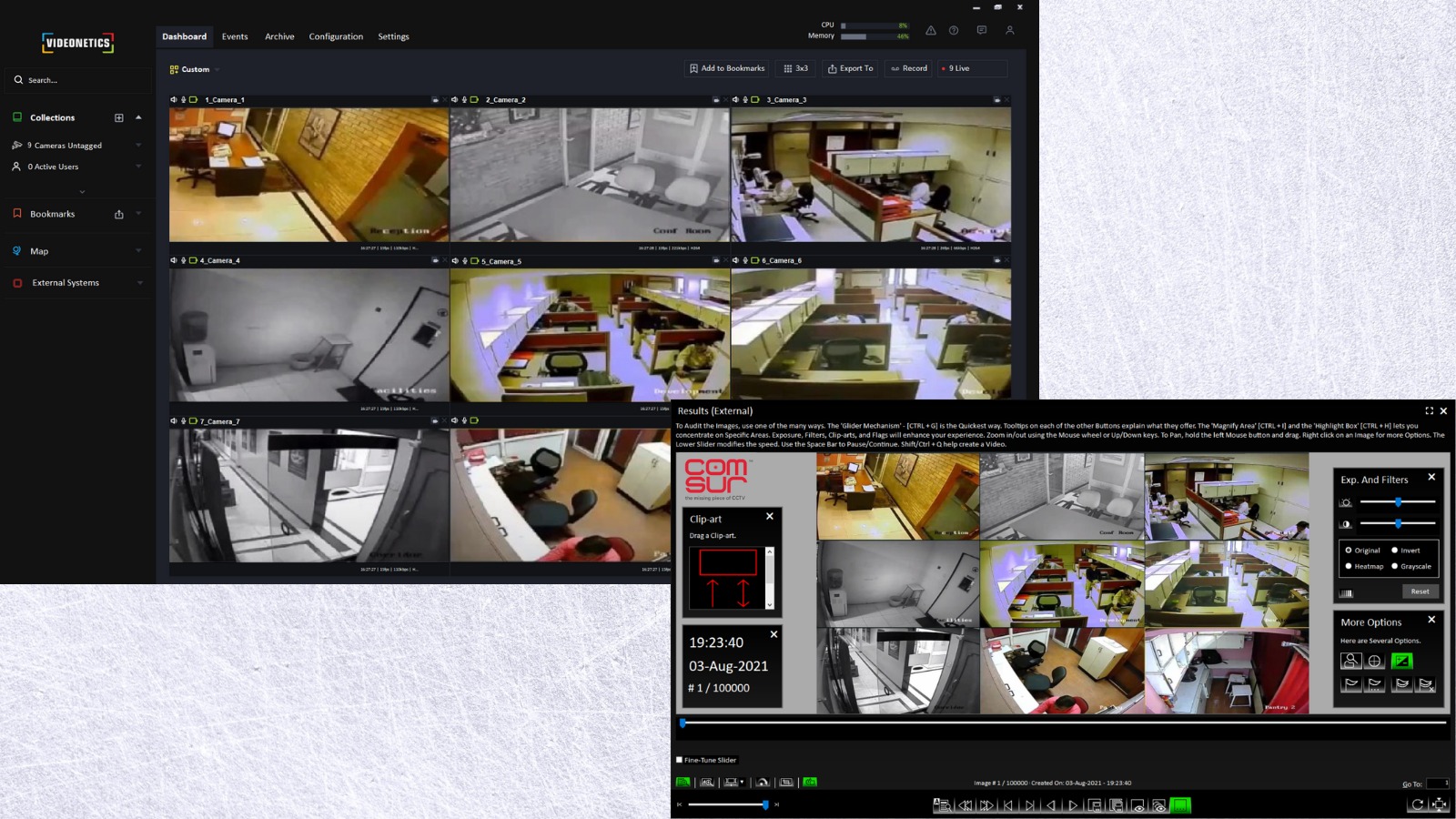 Videonetics technology integration with COM-SUR